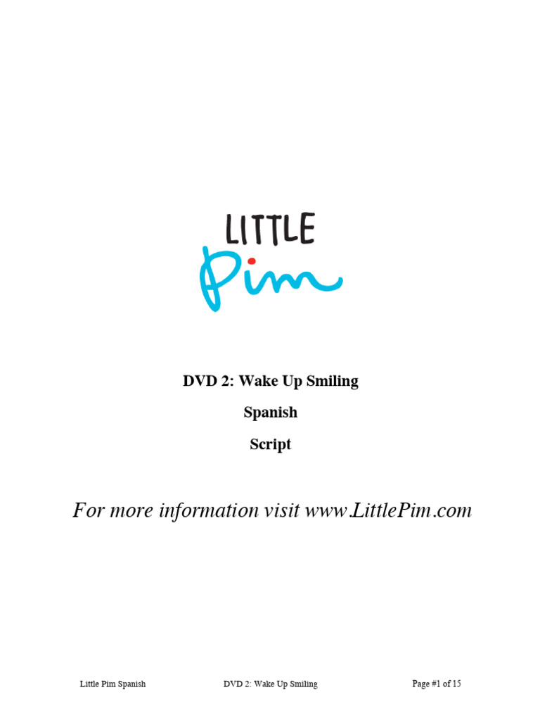 Spanish For Kids Script 2 | PDF
