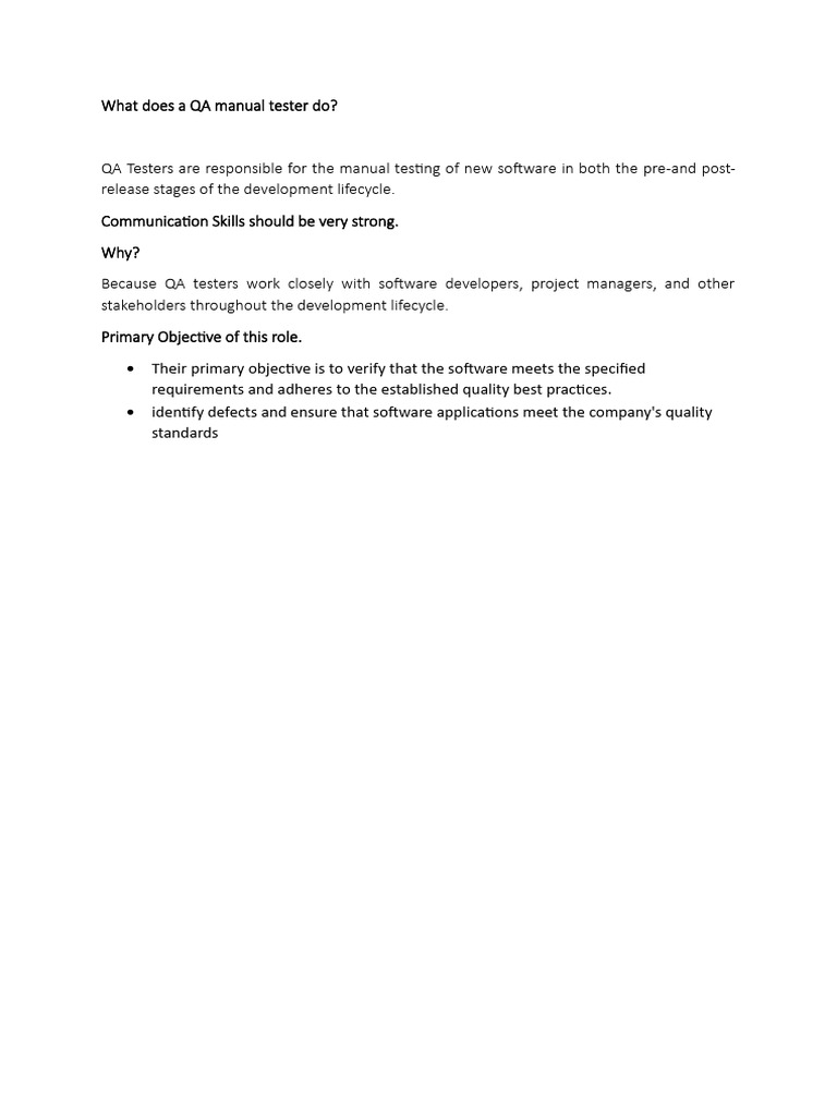 Qa Manual Tester Responsibilities Pdf