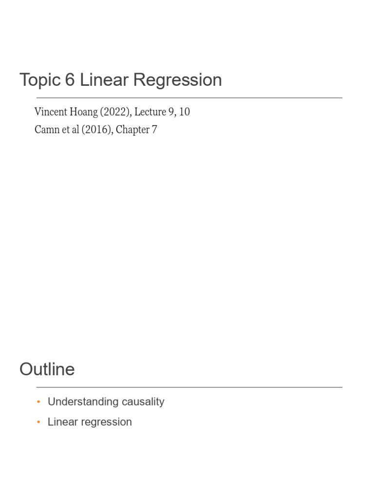 Understanding Causality in Linear Regression | PDF | Coefficient Of ...