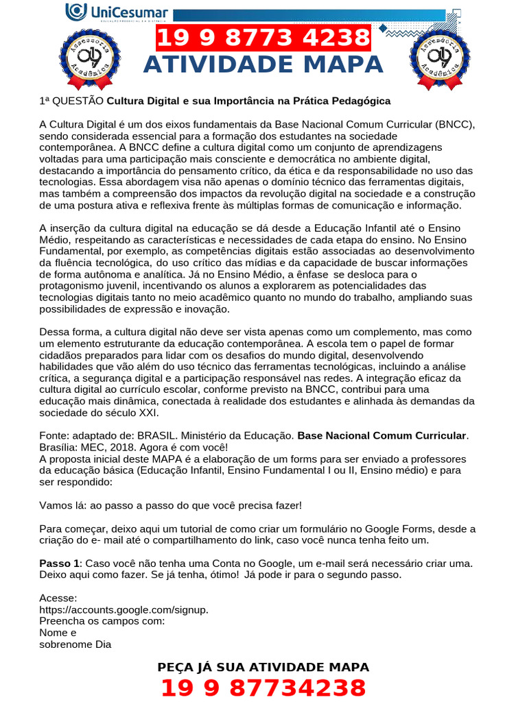 Cultura Digital na Educação e BNCC | PDF | Pedagogia