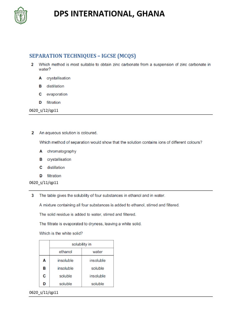 Practice Worksheet On Experimental Techniques | PDF