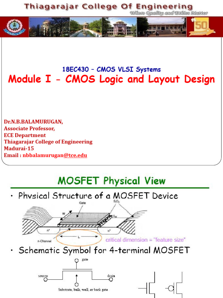 CMOS VLSI Systems: Logic Design Insights | PDF | Field Effect ...