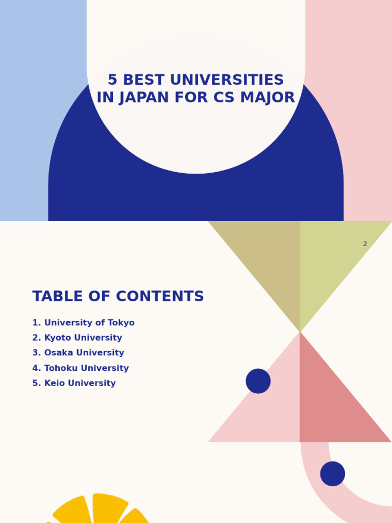 Top 5 CS Universities in Japan | PDF