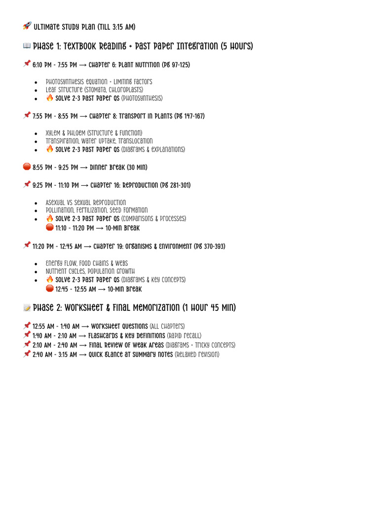 ? Ultimate Study Plan | PDF
