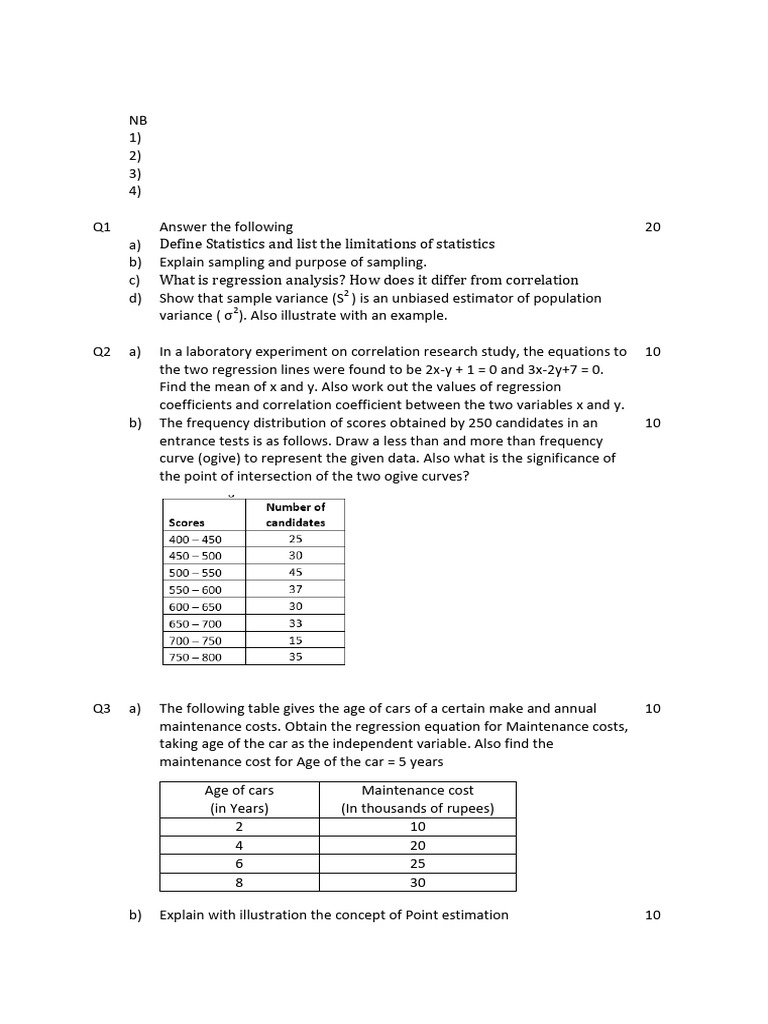 Quantitative Analysis Exam Questions | PDF | Estimator | Econometrics