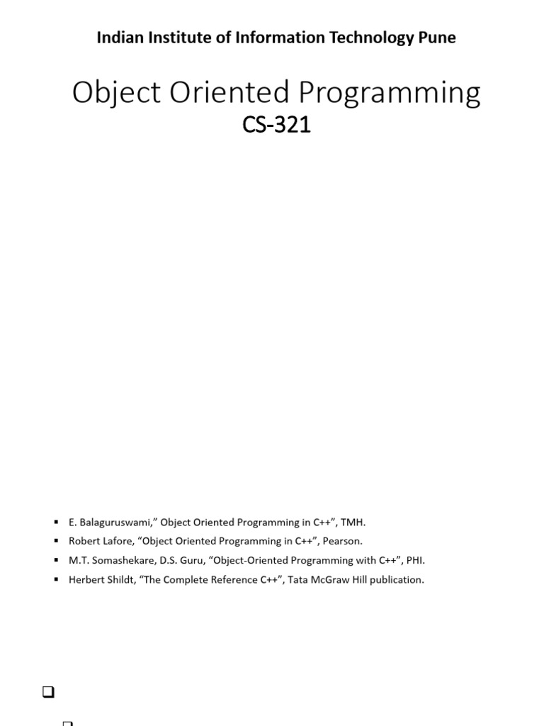 Object Oriented Programming Overview | PDF | Object Oriented ...