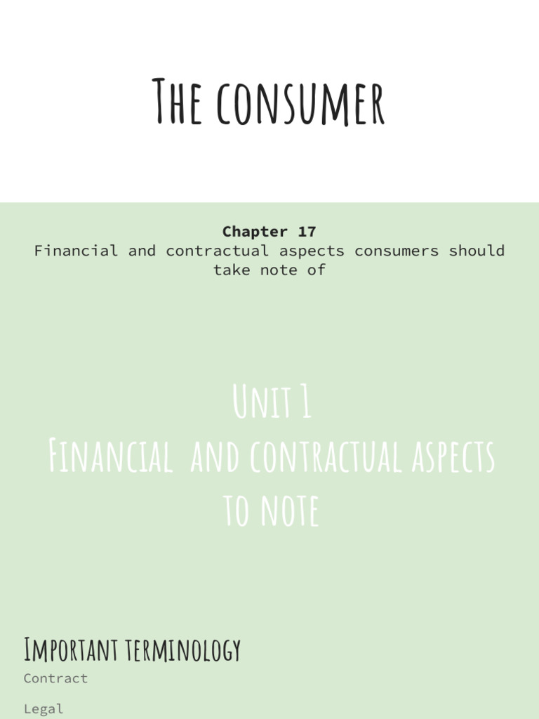 Essential Consumer Contract Insights | PDF | Interest | Taxes