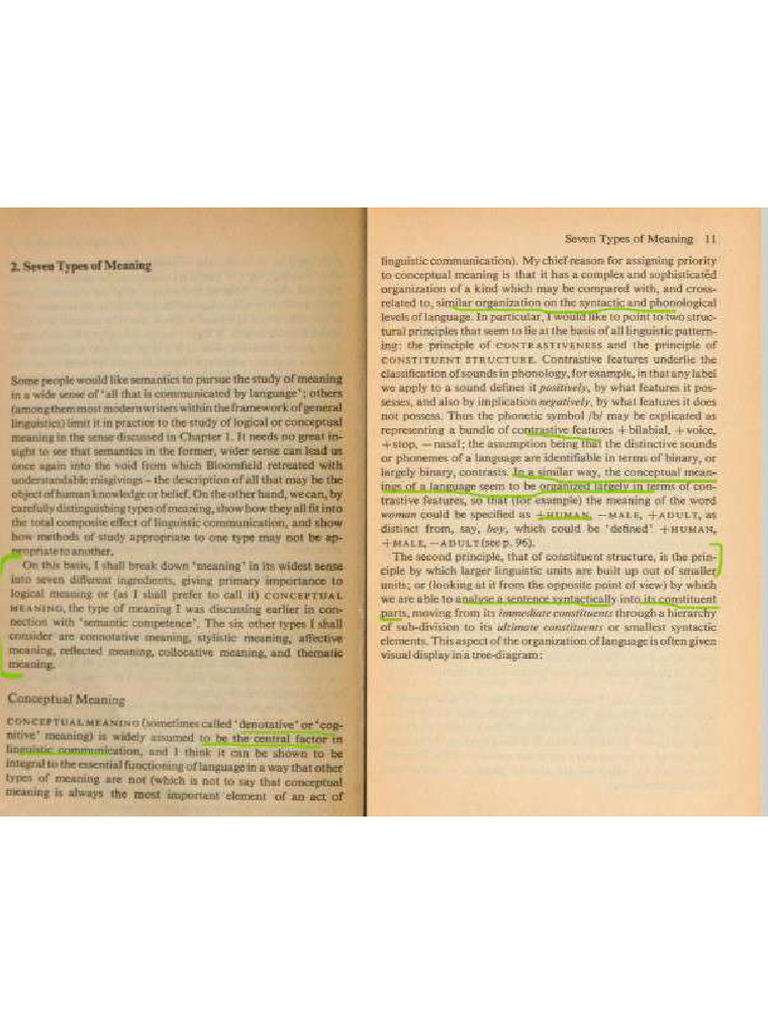 Types of Meaning (Semantics by Geoffery Leech) | PDF