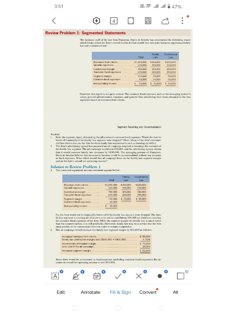 Segment Reporting & Decentralization | PDF