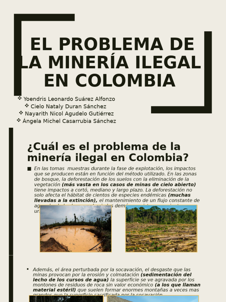 Impacto de la Minería Ilegal en Colombia | PDF | Minería | Agua