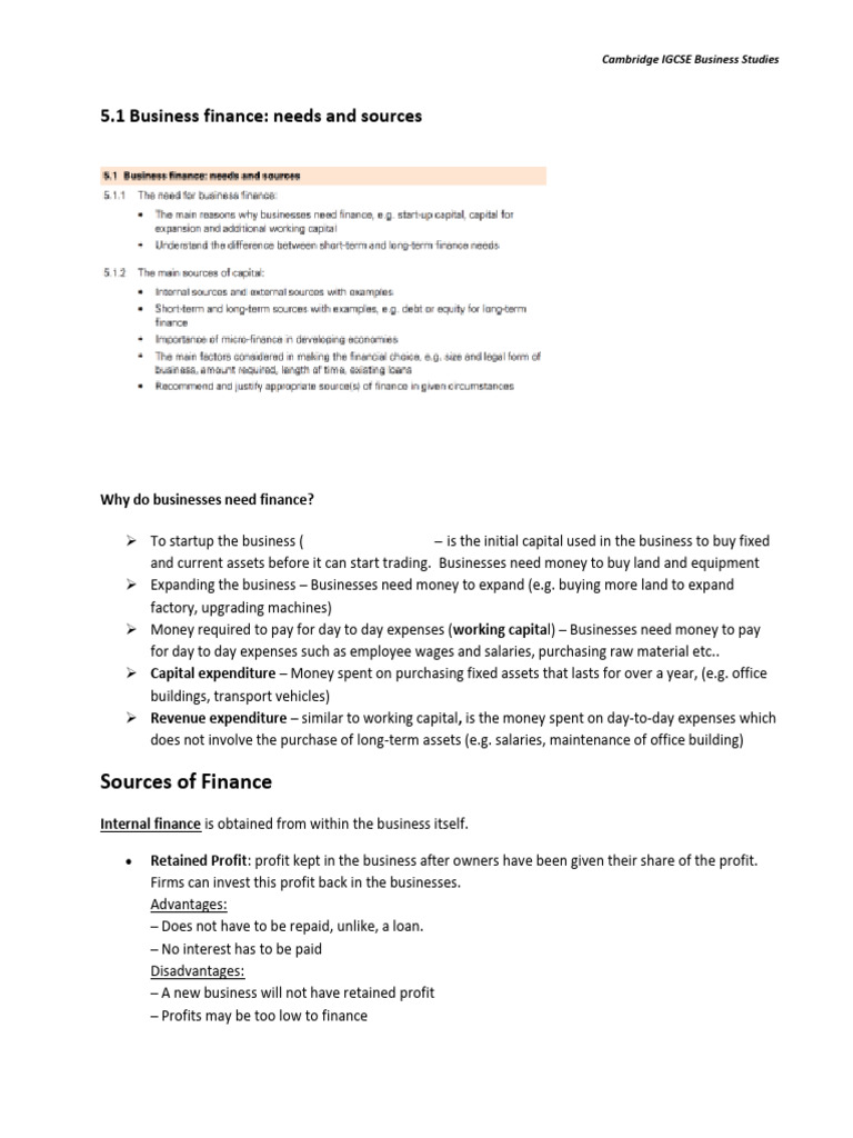 Cambridge IGCSE Business Studies Yr 11 Notes | PDF | Cost Of Living | Taxes