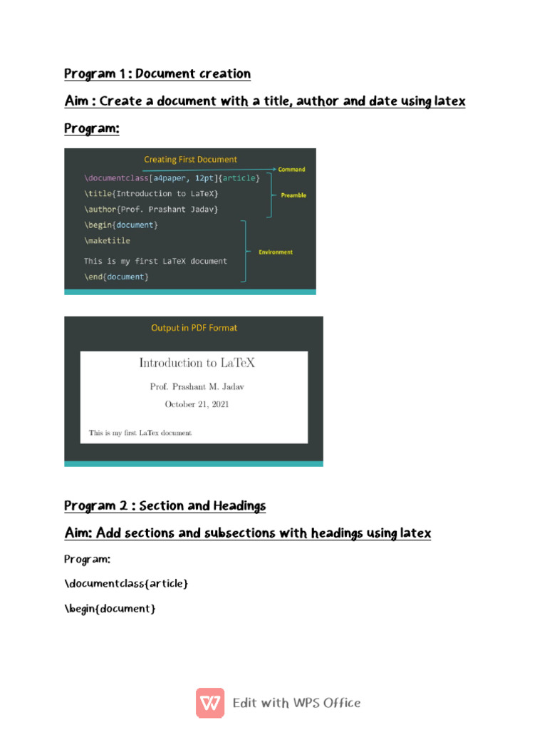 LaTeX Document Creation Guide | PDF