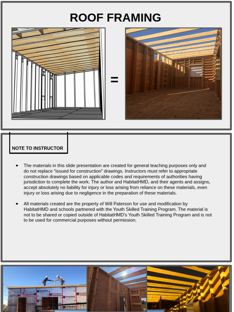 Roof Framing Guide for Construction | PDF