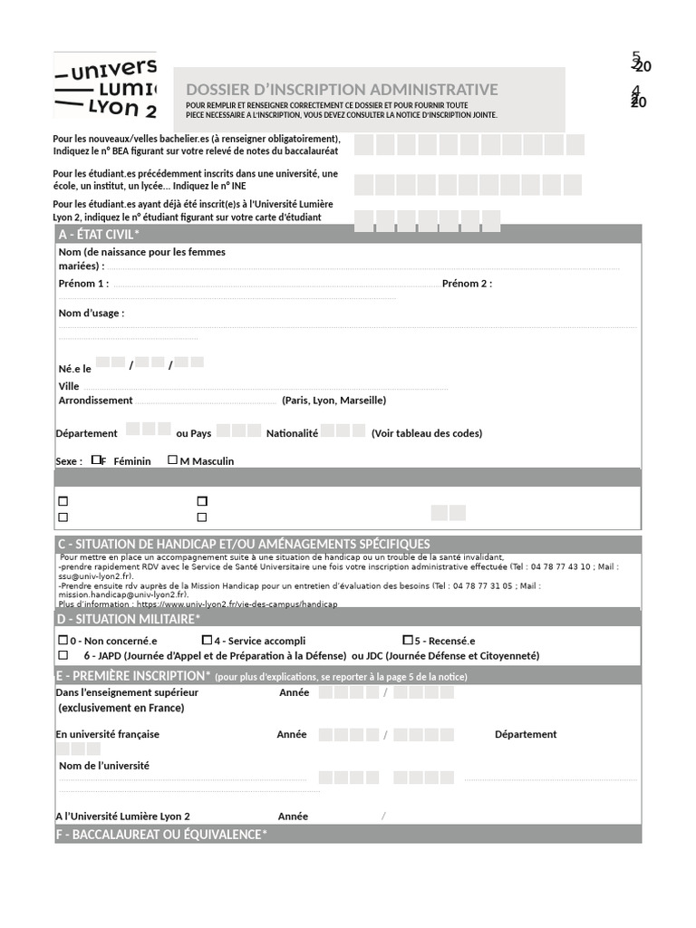 Inscription Administrative Universitaire | PDF | Enseignants