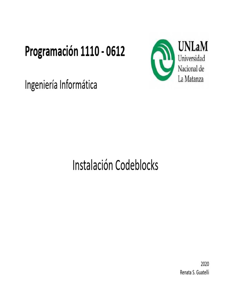 05 UNLaM Codeblocks | PDF | Entorno de desarrollo integrado ...