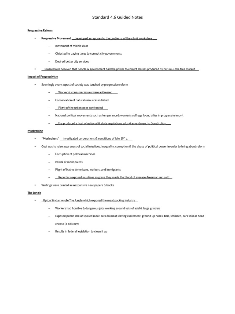 Standard+4 6+Guided+Notes | PDF | Progressive Era | Suffrage