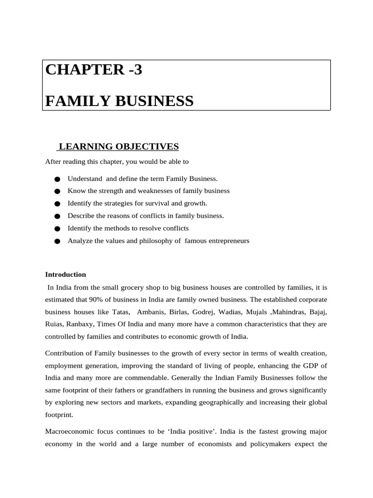 Understanding Indian Family Businesses | PDF | Market (Economics ...