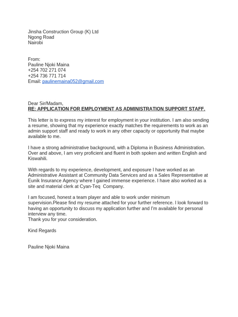 Application Letter | PDF
