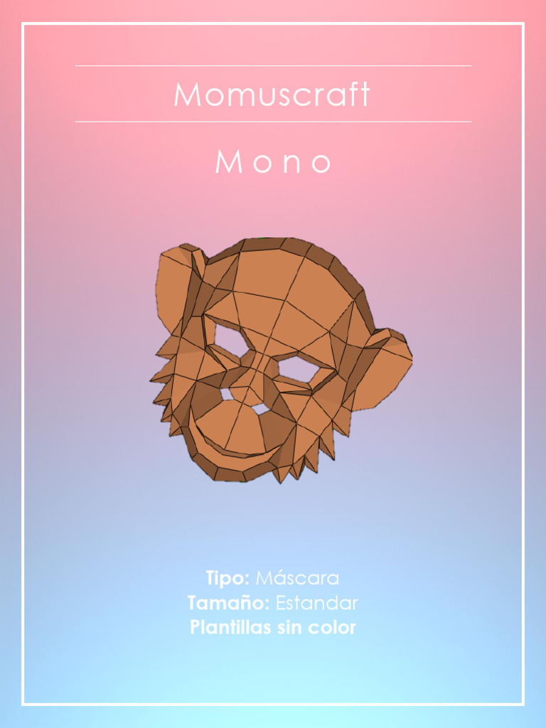 Plantilla Máscara de Mono para Imprimir | PDF