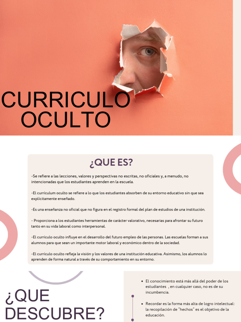 Importancia del Currículo Oculto en Educación | PDF | Plan de estudios ...