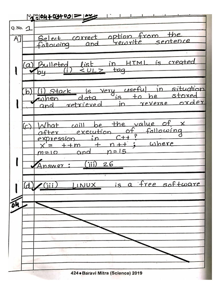CS1 Toppers Answer Paper | PDF