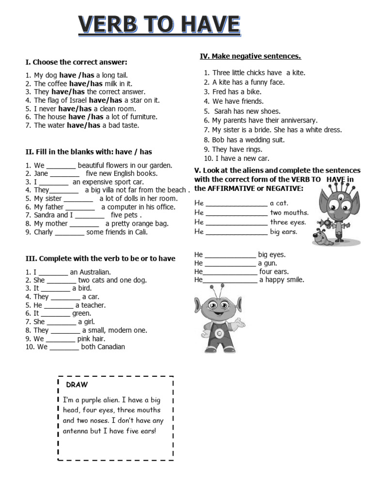 Verb To Have and To Be | PDF