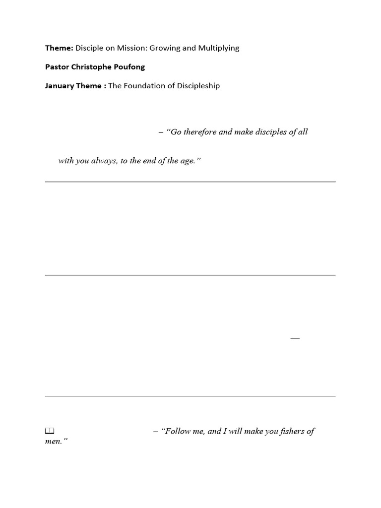 Mission of Discipleship Explained | PDF | Disciple (Christianity) | Jesus