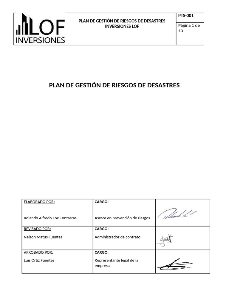 Gestión de Riesgos de Desastres | PDF | Defensa Civil | Seguridad y ...