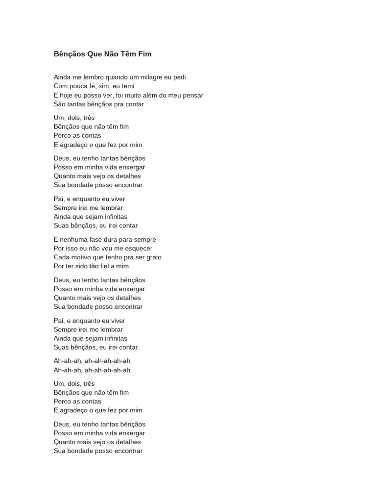 Letra da Música 