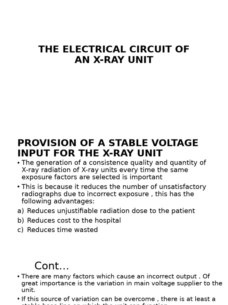 X-Ray Unit Electrical Circuit Overview | PDF | Transformer | Vacuum Tube
