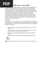 Difference Between Tcode MD01N & Classic MRP Tcodes MD01 - MD02 - MD03 ...