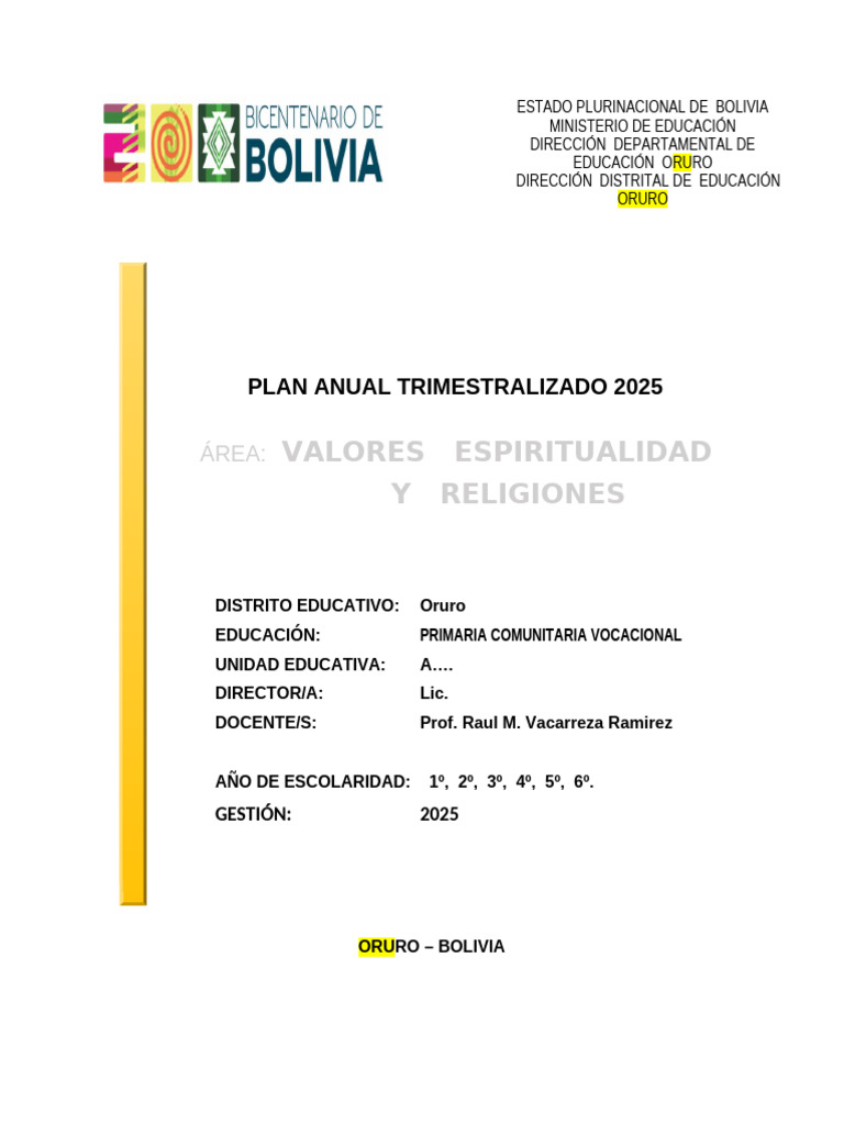 Plan Anual de Valores Religiosos 2025 | PDF | Jesús | Sacramentos
