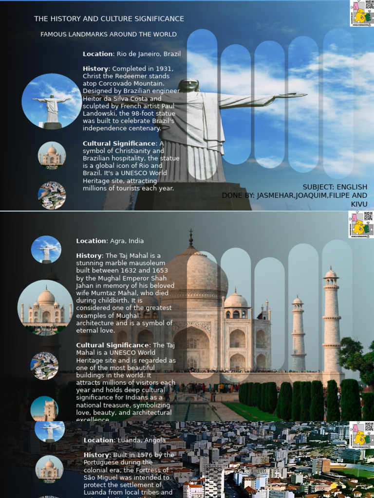 Iconic Global Landmarks and Their History | PDF | Portugal | Brazil