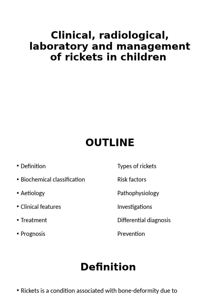 Rickets in Children | PDF | Vitamin D | Bone