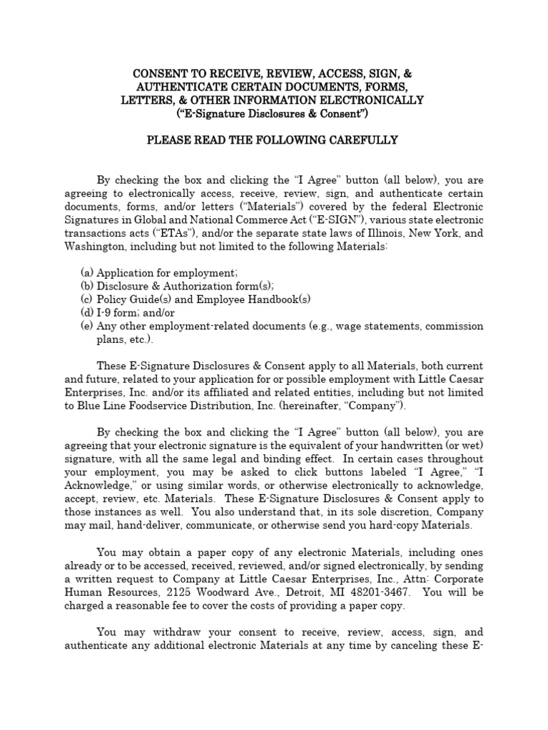 LCE Corp - Signature Disclosures and Consent - V01 | PDF | Mobile App ...