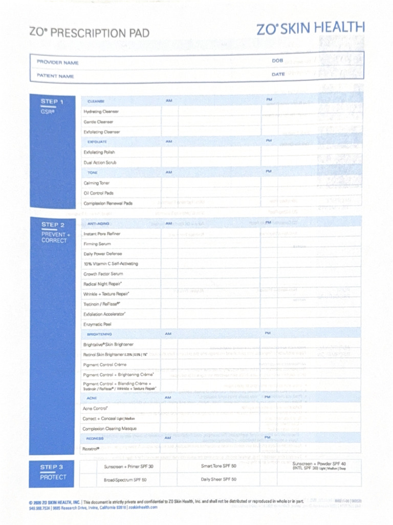 Zo - Prescription Pad | PDF