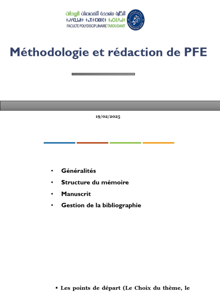 Méthodologie du Projet de Fin d'Études | PDF | Méthode scientifique ...