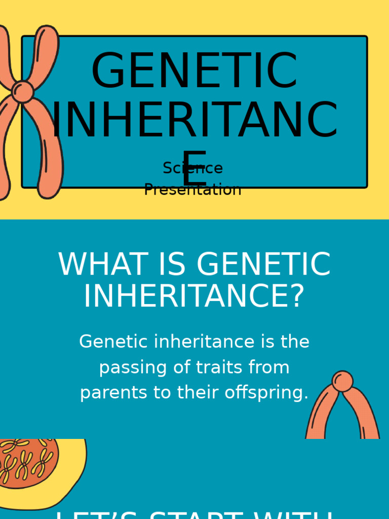 Types of Genetic Inheritance Science Presentation in Blue Yellow Flat ...
