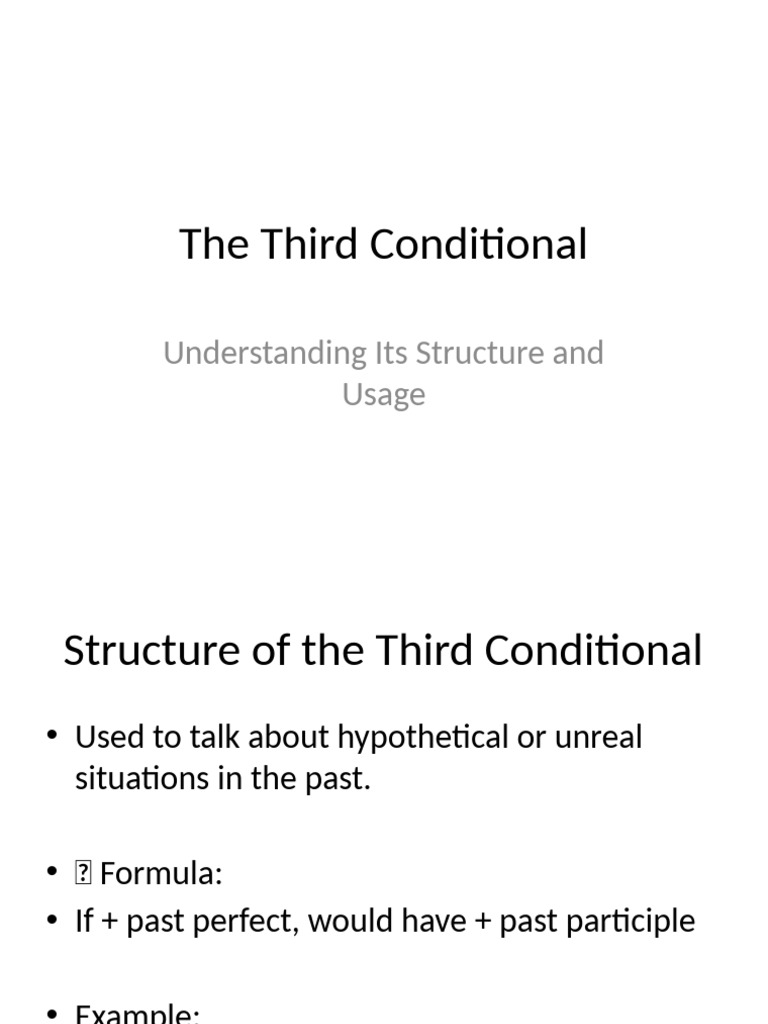 Mastering the Third Conditional Grammar | PDF