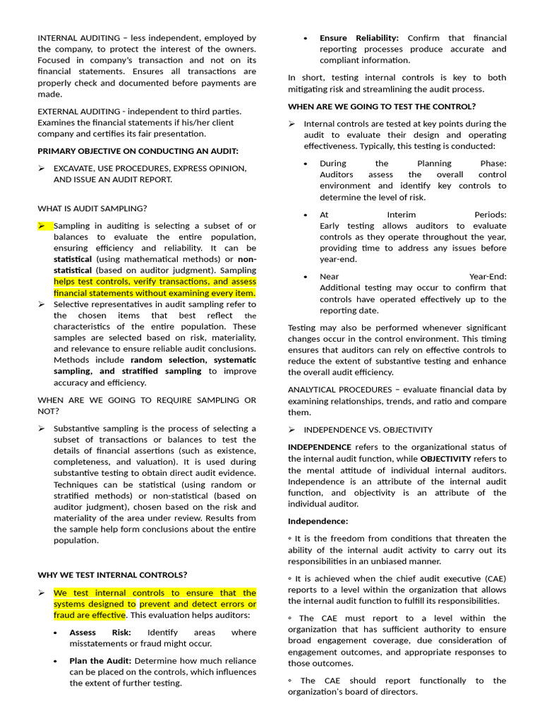 Understanding Internal vs External Auditing | PDF | Audit | Internal Audit