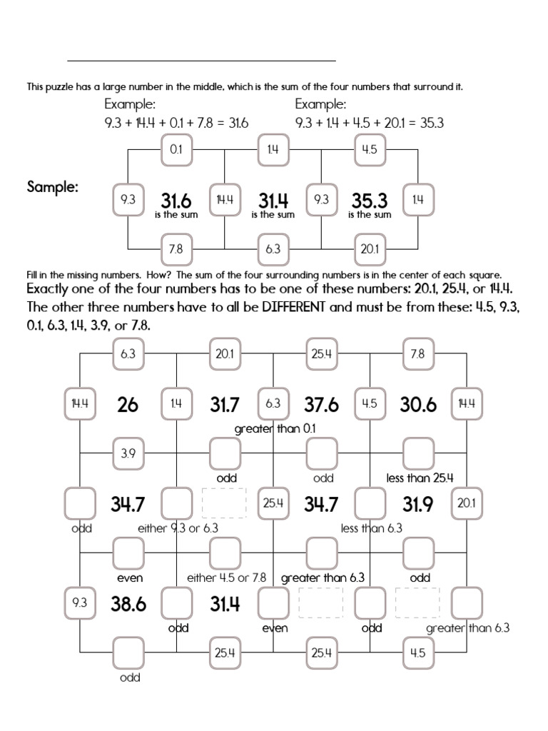 Math Worksheets for Week of March 3 | PDF