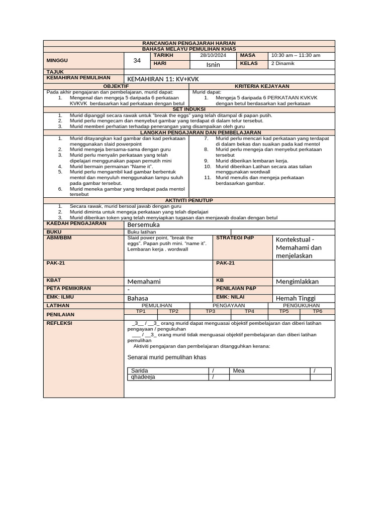 RPH Amrina Rosyada | PDF