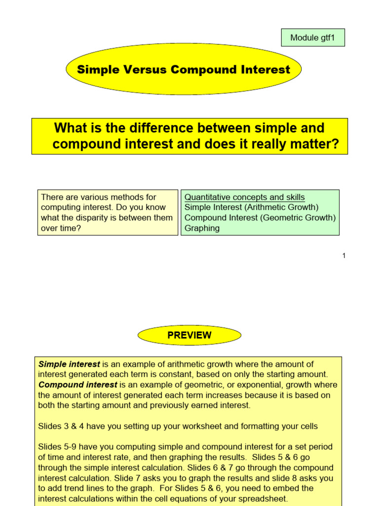 Simple vs Compound Interest Analysis | PDF | Interest | Present Value