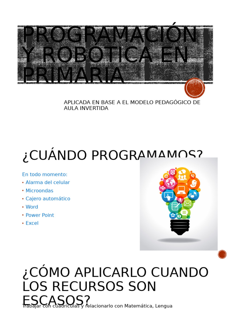 Programación y Robótica en Primaria | PDF