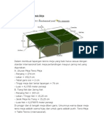 Ukuran Lapangan Tenis Meja