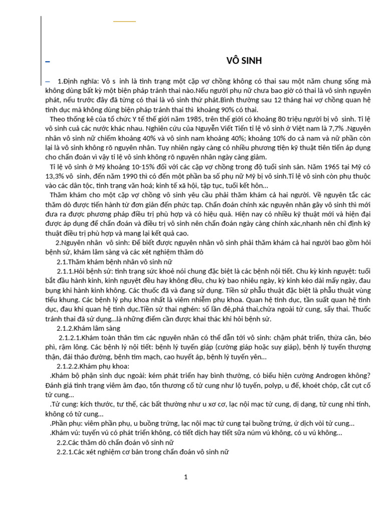 Vô Sinh | PDF