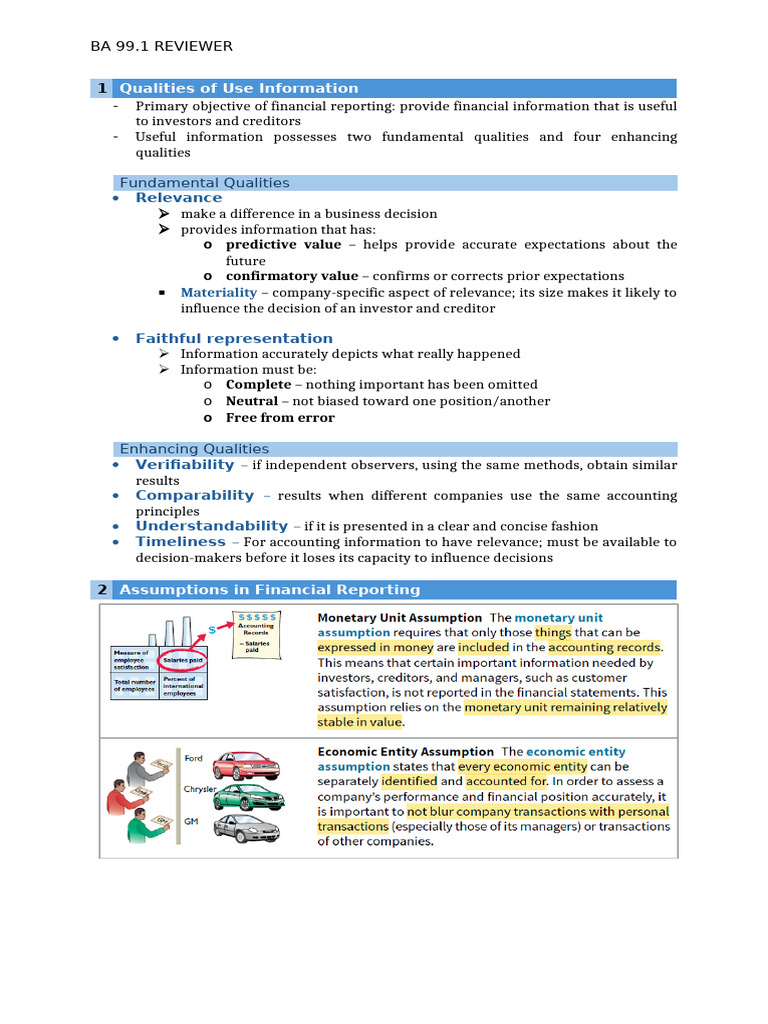 Financial Reporting Qualities Overview | PDF