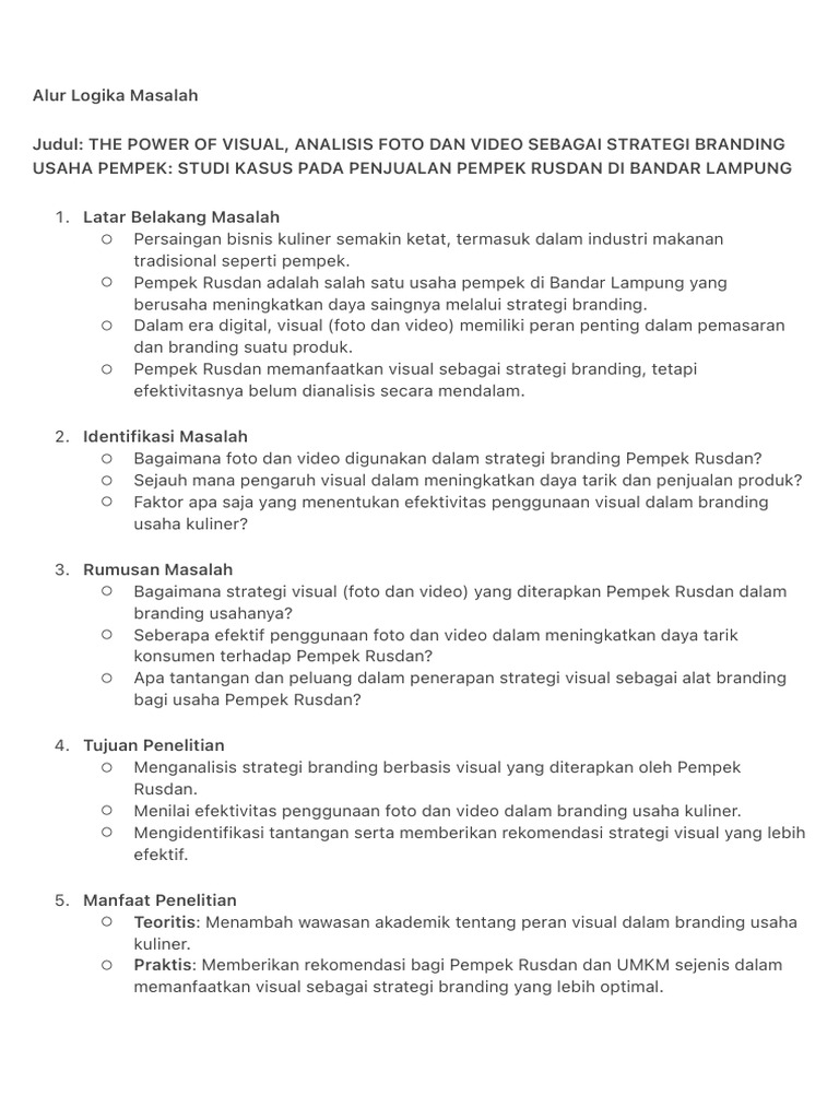 Strategi Visual Pempek Rusdan | PDF