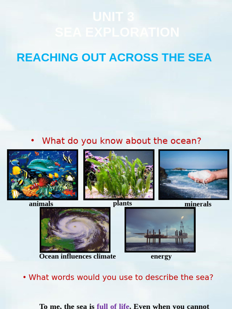 Unit+3+Sea+Exploration+Reading+and+Thinking+课件 2022 2023学年高中英语人教版（2019 ...