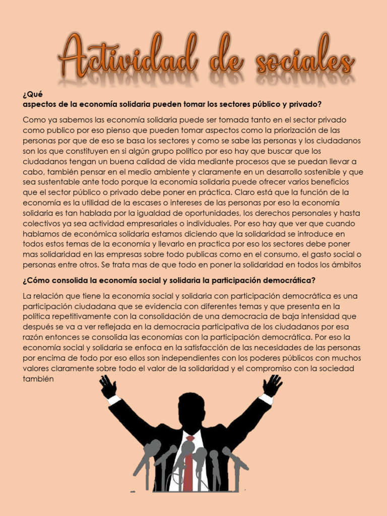 Ventajas de la Economía Solidaria en Colombia | PDF | Democracia ...